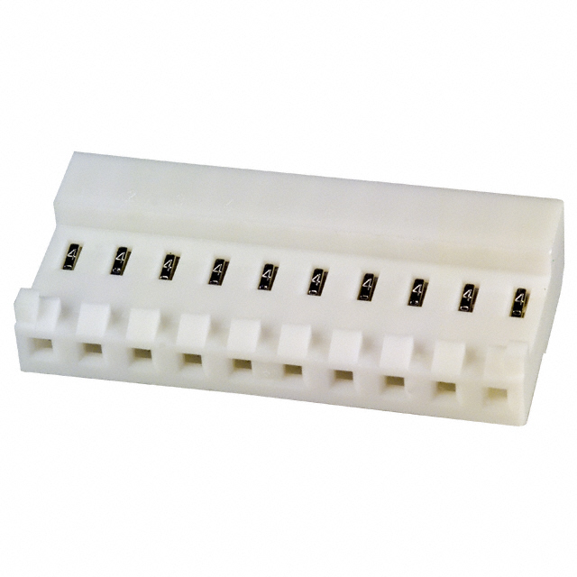 10 Position Rectangular Receptacle Connector IDC Tin 24 AWG